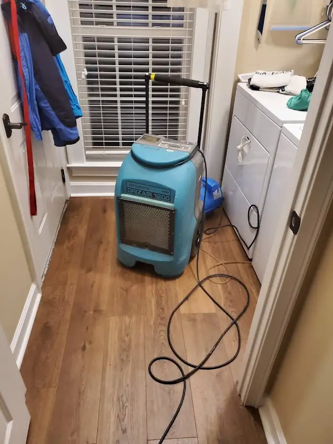 Commercial dehumidifier deployed for Flood Damage Cleanup in East Bradford